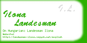 ilona landesman business card